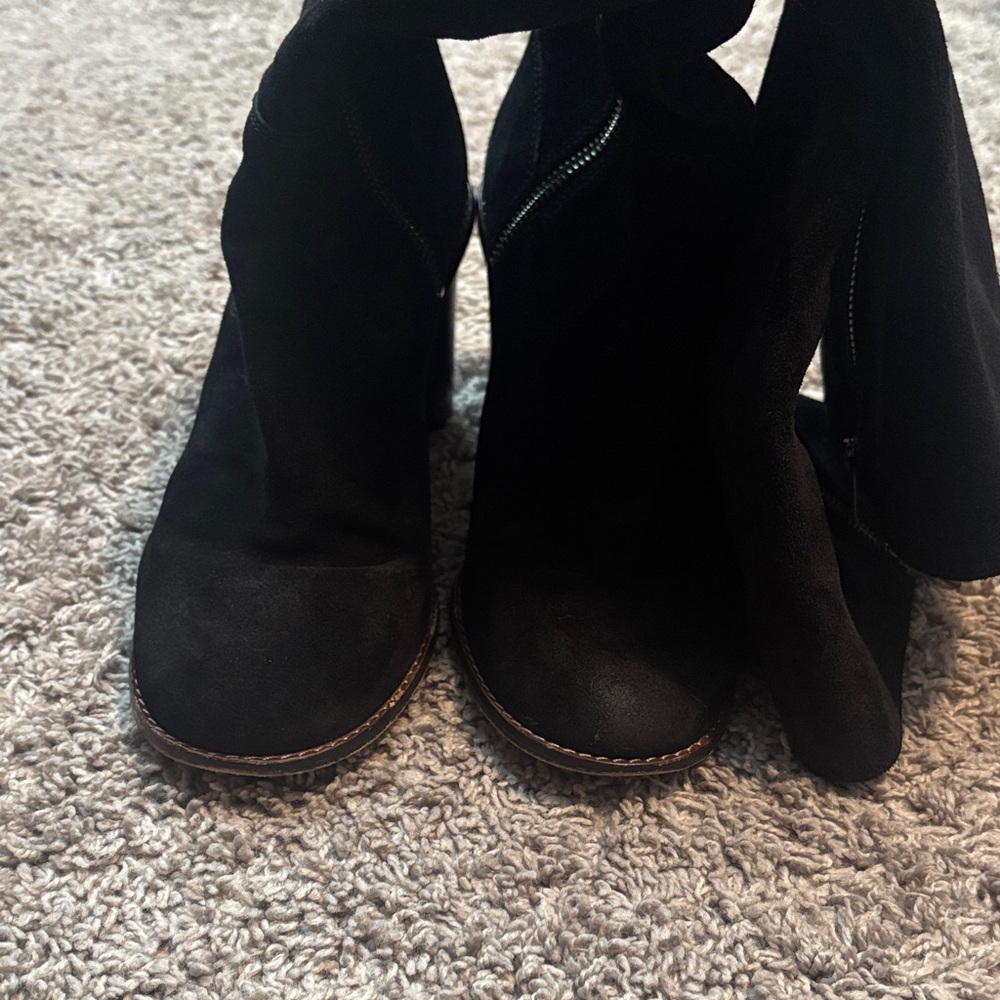 Coach Black Suede Heeled Boots - Picture 8 of 10
